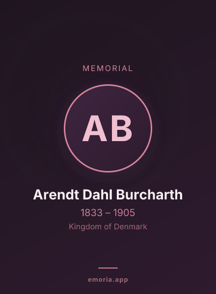 Memorial portrait of Arendt Dahl Burcharth