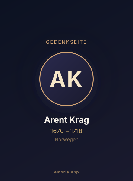 Gedenkportrait von Arent Krag
