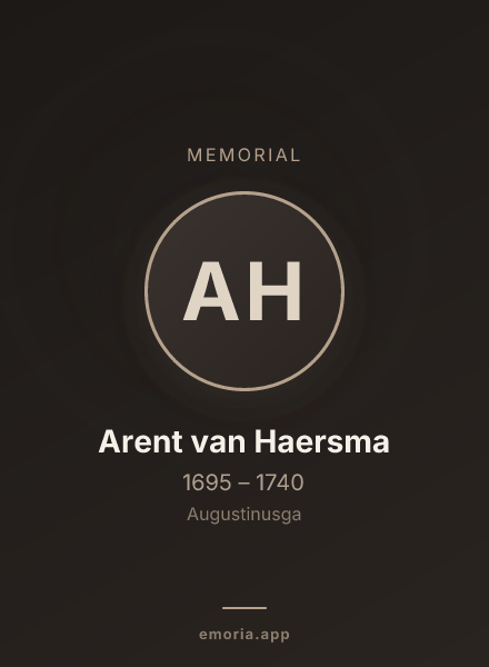 Memorial portrait of Arent van Haersma