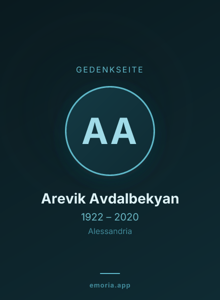 Gedenkportrait von Arevik Avdalbekyan