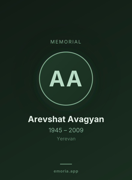 Memorial portrait of Arevshat Avagyan