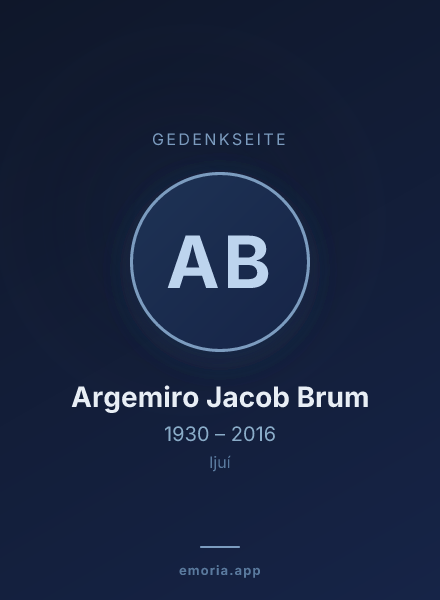 Gedenkportrait von Argemiro Jacob Brum
