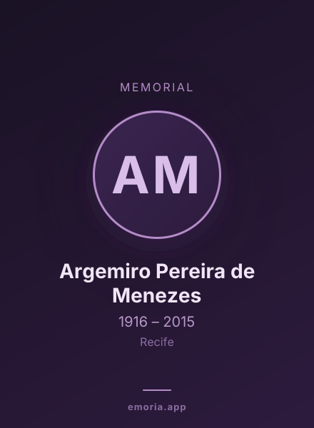 Memorial portrait of Argemiro Pereira de Menezes