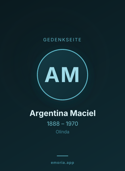 Gedenkportrait von Argentina Maciel
