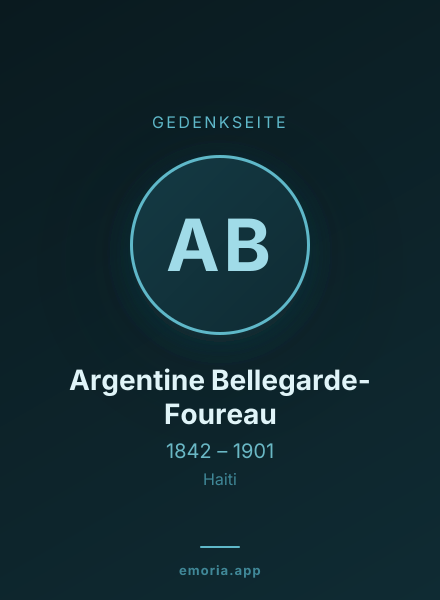 Gedenkportrait von Argentine Bellegarde-Foureau