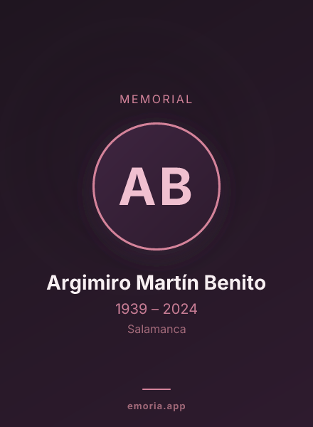 Memorial portrait of Argimiro Martín Benito