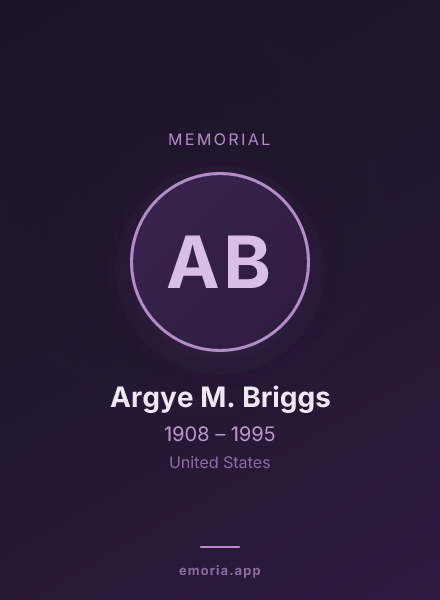 Memorial portrait of Argye M. Briggs