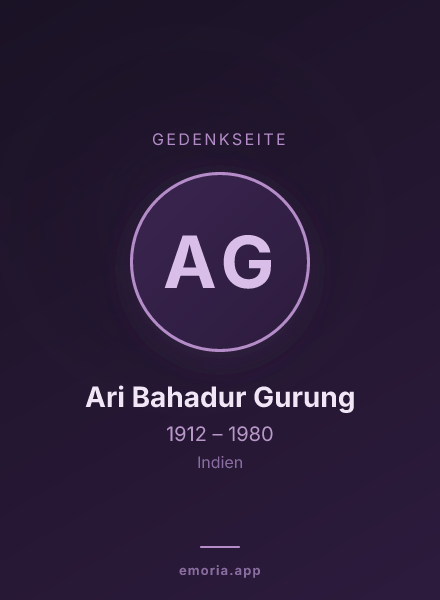 Gedenkportrait von Ari Bahadur Gurung