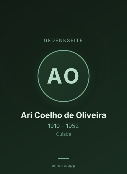 Gedenkportrait von Ari Coelho de Oliveira