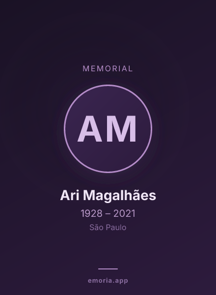 Memorial portrait of Ari Magalhães