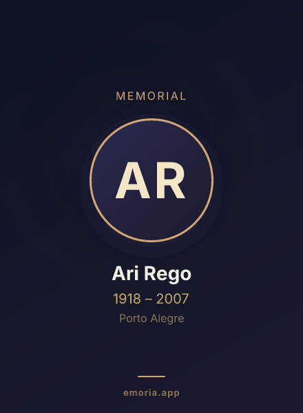 Memorial portrait of Ari Rego