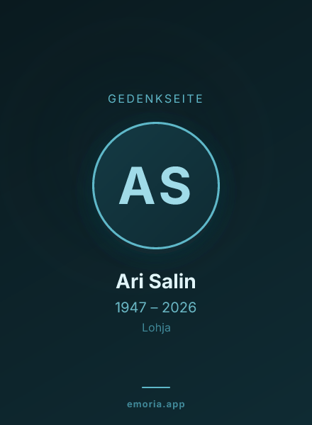 Gedenkportrait von Ari Salin