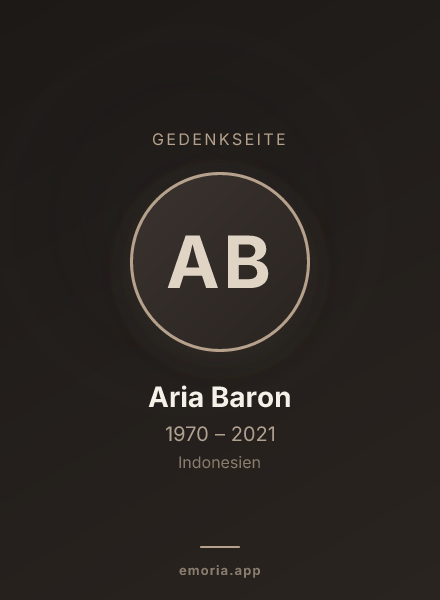 Gedenkportrait von Aria Baron