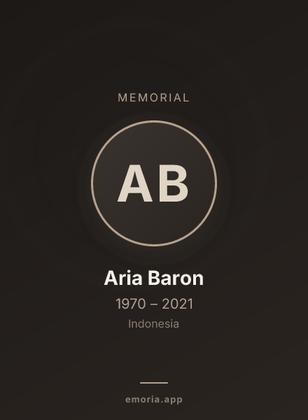 Memorial portrait of Aria Baron