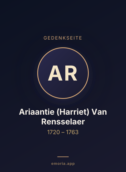 Gedenkportrait von Ariaantie (Harriet) Van Rensselaer