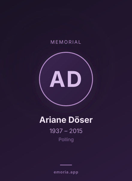 Memorial portrait of Ariane Döser