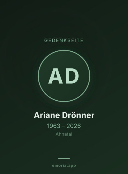 Gedenkportrait von Ariane Drönner