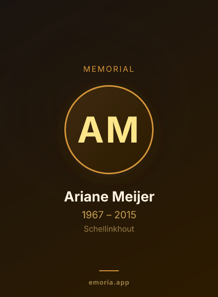 Memorial portrait of Ariane Meijer