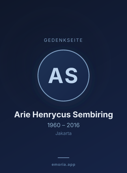 Gedenkportrait von Arie Henrycus Sembiring