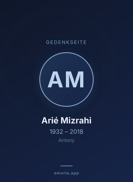 Gedenkportrait von Arié Mizrahi