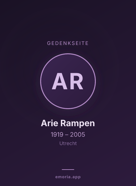 Gedenkportrait von Arie Rampen