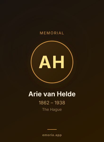 Memorial portrait of Arie van Helde