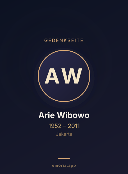 Gedenkportrait von Arie Wibowo