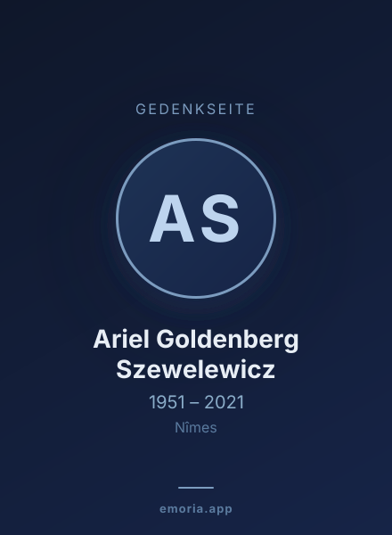 Gedenkportrait von Ariel Goldenberg Szewelewicz