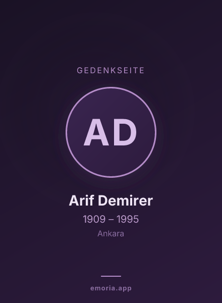 Gedenkportrait von Arif Demirer