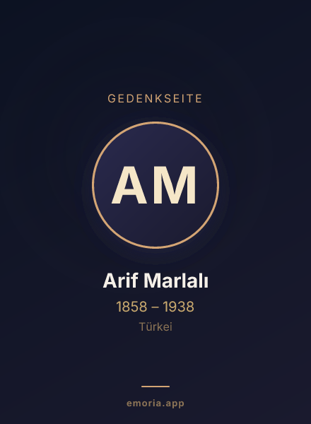 Gedenkportrait von Arif Marlalı