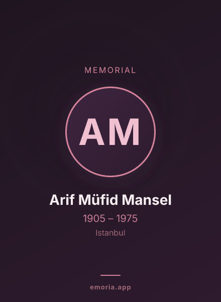 Memorial portrait of Arif Müfid Mansel