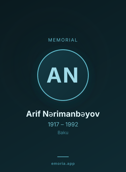 Memorial portrait of Arif Nərimanbəyov