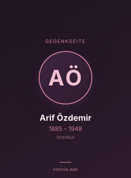 Gedenkportrait von Arif Özdemir