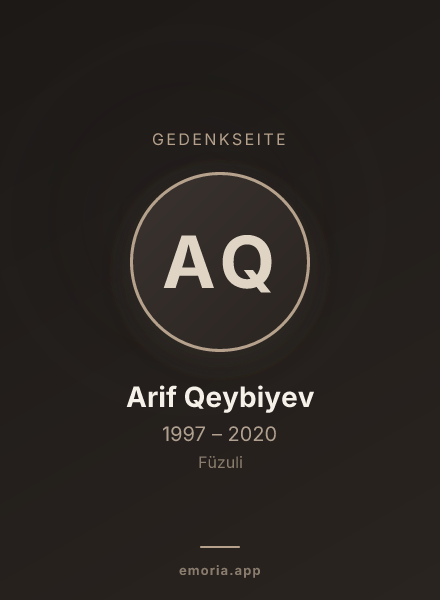 Gedenkportrait von Arif Qeybiyev