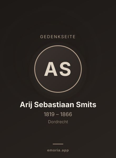 Gedenkportrait von Arij Sebastiaan Smits