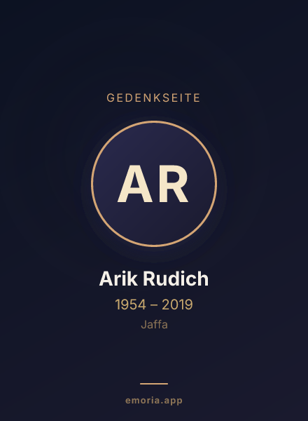 Gedenkportrait von Arik Rudich