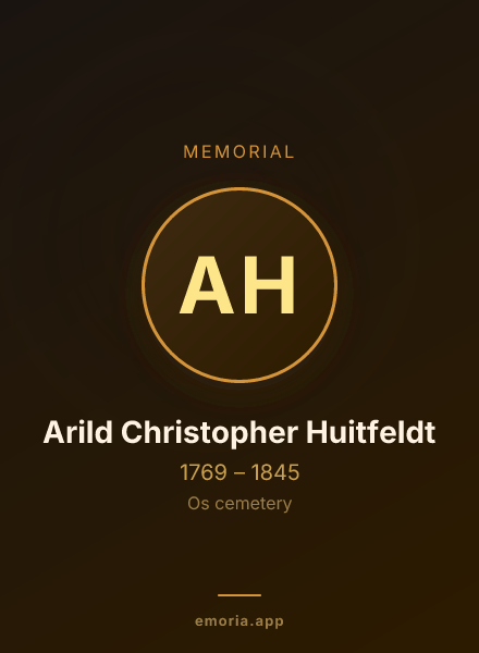 Memorial portrait of Arild Christopher Huitfeldt