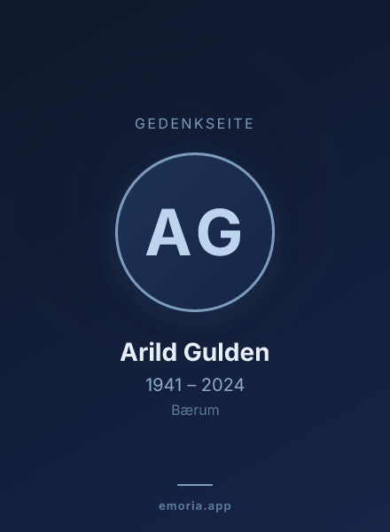 Gedenkportrait von Arild Gulden