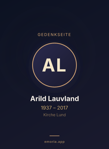 Gedenkportrait von Arild Lauvland