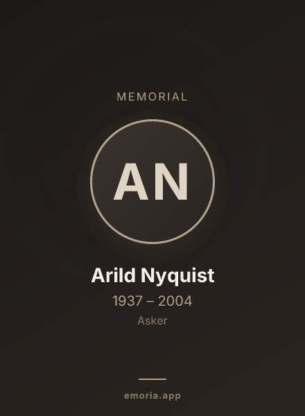 Memorial portrait of Arild Nyquist