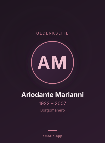 Gedenkportrait von Ariodante Marianni