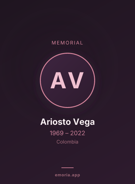 Memorial portrait of Ariosto Vega