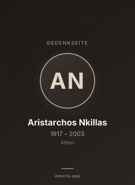 Gedenkportrait von Aristarchos Nkillas