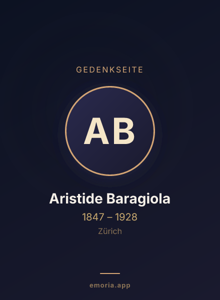 Gedenkportrait von Aristide Baragiola