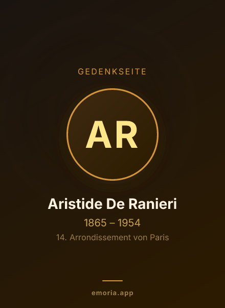Gedenkportrait von Aristide De Ranieri