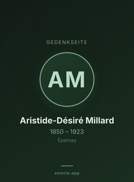 Gedenkportrait von Aristide-Désiré Millard