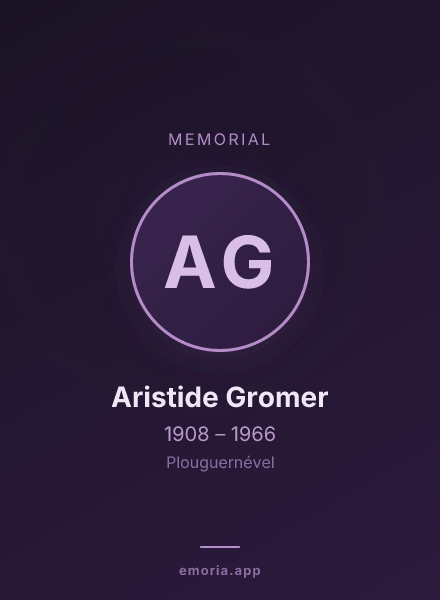 Memorial portrait of Aristide Gromer