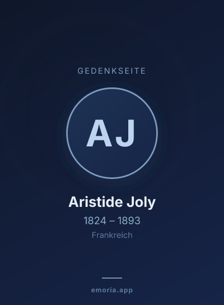 Gedenkportrait von Aristide Joly