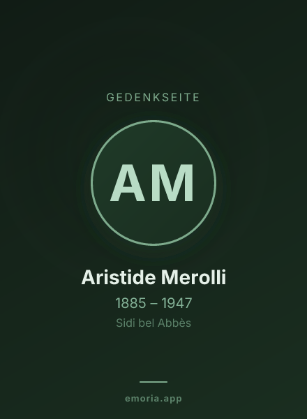 Gedenkportrait von Aristide Merolli