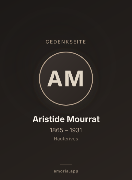 Gedenkportrait von Aristide Mourrat
